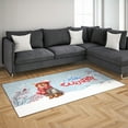 thumbnail image 3 of Hello Winter Abyssinian Smiling in Red Scarf Hat Welcome Christmas Indoor Rug Cat Lover Kitten Owner Gifts Carpet Living Bed Room Sofa Home Decor - 00017, 3 of 5