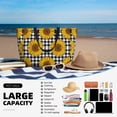 thumbnail image 5 of Wukai Sunflowers Print Zipper Bag,large Beach Tote Bag,Waterproof Sandproof Bag,Grocery and Picnic Tote Travel Bag, 5 of 5