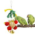 thumbnail image 1 of Christmas Parrot Chew Toy - Rattan Ball Bell Hanging Bird Toy Parrot Bite Toy, 1 of 4