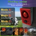 thumbnail image 4 of Solar Outdoor Motion Sensor Alarm-Dog Barking&Gunshot Sound,Support Recording&±Volume,130db Loud Noise Maker,3 Work Modes Strobe Light with USB, for Home, Garden, Yard, Farm, 4 of 5