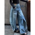 thumbnail image 1 of Pantalones vaqueros holgados de pierna ancha para Mujer, Ropa Vintage recta, estilo Y2K, Rock, Hip Hop, años 90, 1 of 7