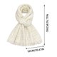 thumbnail image 3 of Bufanda de invierno cálida para mujer, tipo chal grande, ideal para clima frío. Bufanda larga de punto grueso a cuadros blancos y beige. Suave y ligera, unisex., 3 of 4