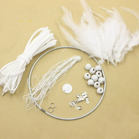 Diy Crochet Feather Dream Catcher Kit Hanging Decoration Wall Ornament Background Decor Living Room Bedroom Home Decor