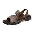 thumbnail image 1 of Sandals for Men, Breathable Open Toe with Thick Rubber Sole and Hook-and-Loop Closure for Beach, Vacation, Outdoor Use, 1 of 9