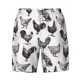 thumbnail image 4 of Lsque Mens Swim Trunks Funny Chicken Pattern - Bathing Suit Compression Liner - Beach Swim Shorts Swimwear - (S-3XL) - Stretch Quick Dry -XX-Large, 4 of 9
