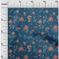 thumbnail image 2 of oneOone Cotton Flex Royal Blue Fabric Floral & Diy Clothing Quilting Fabric Print Fabric By Yard 40 Inch Wide, 2 of 4
