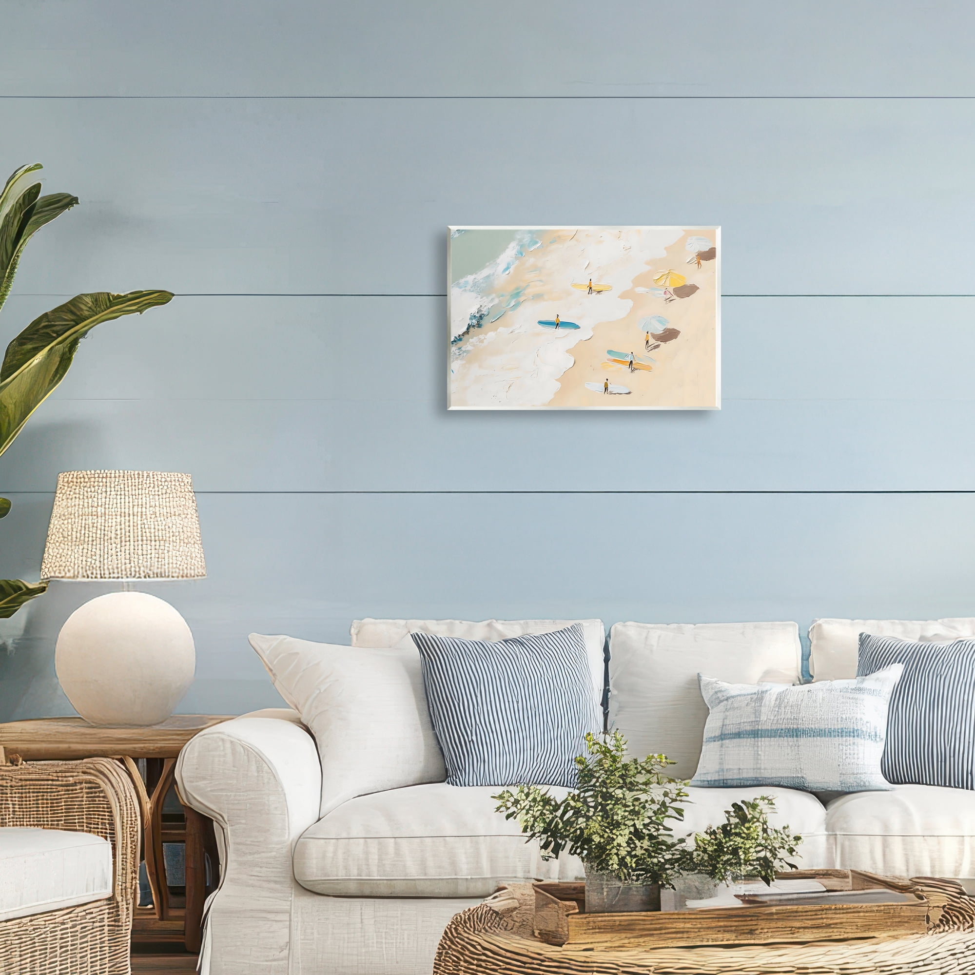 Stupell Industries Beach Surf Summer Scene Wall Plaque Art, design by LSR Design Studio
