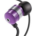 thumbnail image 2 of GOgroove audiOHM Stereo Earbuds with Noise Isolation and Included Velvet Carrying Bag, Purple, 2 of 5