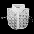 thumbnail image 3 of Camisa de Encaje de Medio para Mujer Zulema Cuello Desmontable Blanco Falso con Solapa Vuelta, 3 of 8