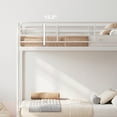 thumbnail image 6 of Jopath Twin over Twin Bunk Bed,Metal Bed Frame with Ladder and Full-Length Guardrail,Noise Free,White, 6 of 8