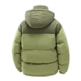 thumbnail image 7 of Puffer Jacket Men Hooded Long Sleeve Solid Color Thick Velvet Lined Casual Jacket Warm Winter Coat for Cold Protection, 7 of 7