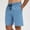 Sky Blue, variant on BLTIBY Mens Casual Shorts Summer Solid Color Elastic Waist Drawstring Comfortable Fashion Short Pants with Pockets 2025 Dark Gray XL