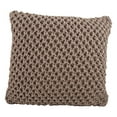 thumbnail image 2 of SARO LIFESTYLE 1590 Sheridan Collection Cotton Knitted Design Down Filled Throw Pillow, Mocha, 20" Square,, 2 of 4