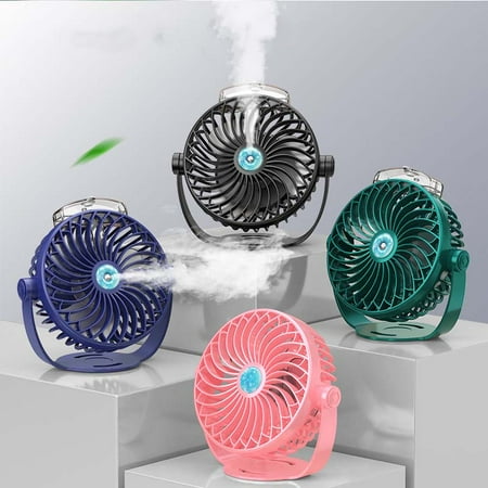 

Misting Fan Desk Mist Spray Fan USB Desk Fan Small Personal Portable Table Fan with USB Rechargeable Battery Operated Cooling Electric Fan for Travel Office Room
