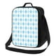thumbnail image 1 of Disketp Blue and White Squares Bolsa Térmica Estampada para Almuerzo, Lonchera para Hombres y Mujeres Adultos, 1 of 7