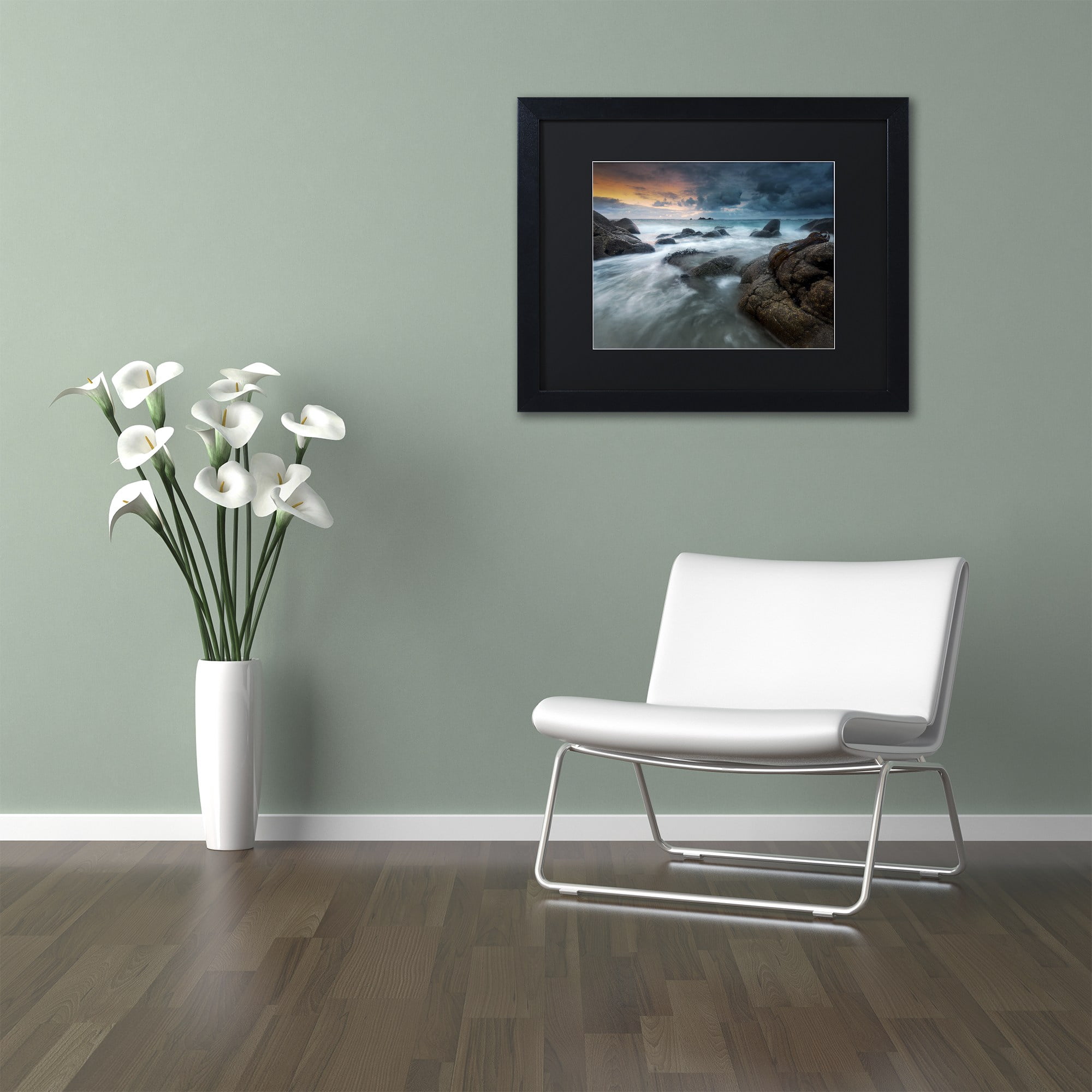 Trademark Fine Art "Brittany" Canvas Art by Mathieu Rivrin, Black Matte, Black Frame