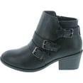 thumbnail image 2 of Forever Link Eury-4 Women's Fashion Round Toe Buckles Zipper Low Heel Ankle Booties Shoes, 2 of 7