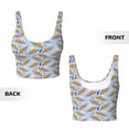 thumbnail image 5 of Haiem Cute Sloth Pattern Womens Sports Bra - U Neck Padded Low Impact Yoga Bra Workout Crop Top Gym Moisture-Wicking Workout Vest -Small, 5 of 9