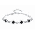 thumbnail image 1 of Pulseras Brazaletes Xtellar  Trébol Para Mujeres Regalos Plata, 1 of 3
