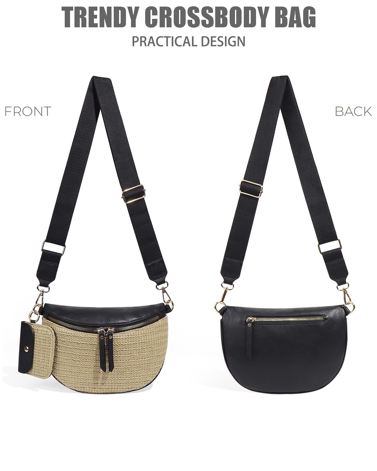 Luxury Designer Bum Bags for Women with small bag Checkered Crossbody Fanny Packs PU Leather Cross Body Bum Purse Belt Bag Bumbags for Work Shopping Daily