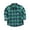 Green, variant on Little Big Boys Girls Plaid Flannel Shirt Button Down Family Matching Outfits,Gray 12-18 Months