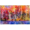 thumbnail image 1 of EREHome Ensemble de 4 Sets de Table Colorés Arbres d'Automne Porte-Assiettes Protecteur 12x18 Pouces, 1 of 5