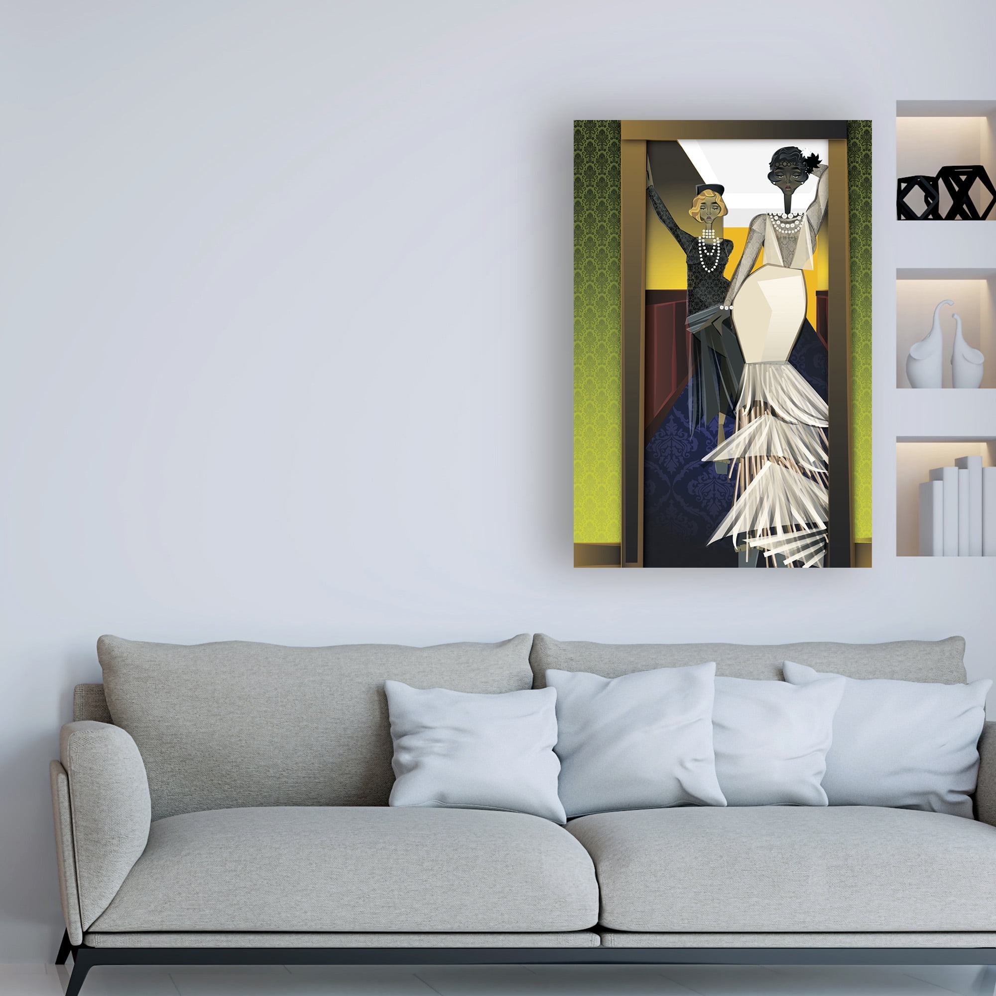 Trademark Fine Art 'The Girls' Canvas Art by Jaleel Campbel