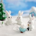 thumbnail image 4 of Gwong hogar 1 pcs figurine de conejo exquisito diseño de nieve resina decoración de micro paisaje en miniatura para niños Gwong 21096134, 4 of 7