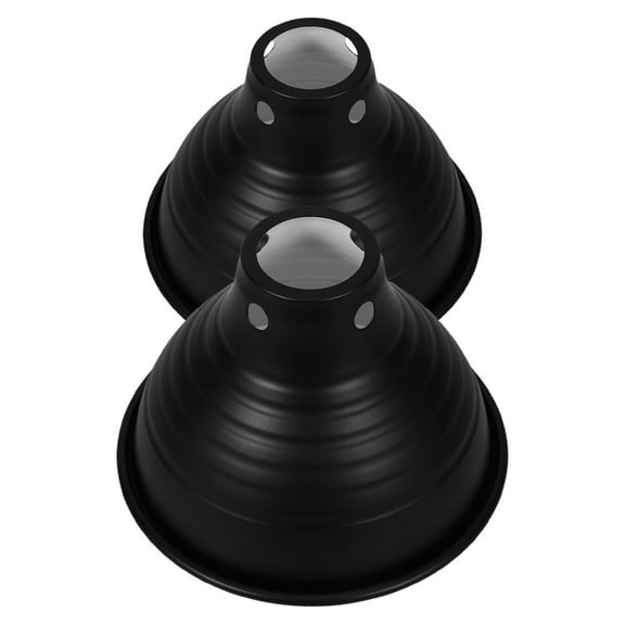 HEMOTON 2pcs Heat Transmitter Reptile Lamp Dome Light Fixture for Bearded Dragon Tank and Bird Cage Heater Full Spectrum Light