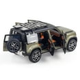 thumbnail image 3 of 1/24 Alloy Diecast Model Car Toy Collection Sound Light for Land Rover New Defender 110 Accessories, 3 of 8