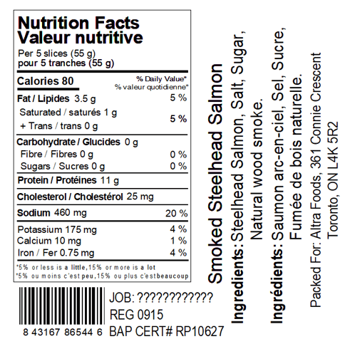 Foodfest M - Salmon Steelhead Smoked PY 140g, M - Salmon Steelhead Smoked PY