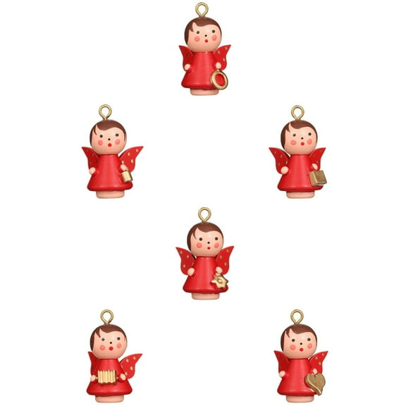 Alexander Taron Set of 6 Christian Ulbricht Assorted Angels Christmas Ornaments 1"
