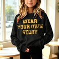 thumbnail image 2 of XAOFW Girls Hoodies Casual Letter Print Long Sleeve Hooded Sweatshirts Soft Cozy Fashion Pullover For Kids Comfortable Tops 3-4 Years, 2 of 5