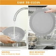 thumbnail image 4 of Bandeja para hornear de silicona para freidora de aire, bandeja para hornear de silicona reutilizable, resistente al agua, revestimiento para cuenco de cesta de calidad alimentaria (grosor 1, 4 of 5
