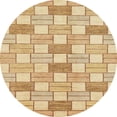 thumbnail image 1 of Ahgly Company Indoor Round Abstract Orange Abstract Area Rugs, 6' Round, 1 of 6