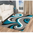 thumbnail image 3 of GLORY RUGS Modern Area Rug Swirls Carpet Bedroom Living Room Contemporary Dining Accent Sevilla Collection 4817 (4x6, Turkaz), 3 of 5