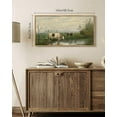 thumbnail image 5 of Drsoum Vintage Landscape Wall Art Cow Farm Dairy Cattle Classic Wall Prints Classic Retro Farmhouse Rustic Decorations for Living Room Bedroom 8x16in Natural Framed, 5 of 6