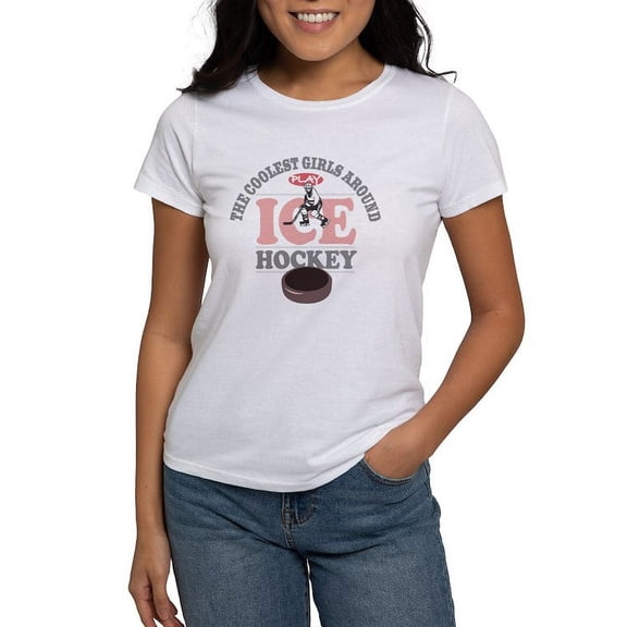 CafePress - Coolest Girls Hockey T Shirt - Women's Classic T-Shirt