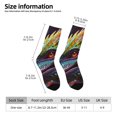 thumbnail image 2 of Sigee Colorful Dragon Head Profile for Contrast Design Soft Moisture-Wicking Socks Crew Casual Athletic Stretchy Loose Middle Tube Socks, 2 of 6