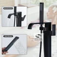 thumbnail image 4 of Wowow Oil Rubbed Bronze 1-handle Freestanding Waterfall Bathtub Faucet with Hand Shower (Valve Included), 4 of 7