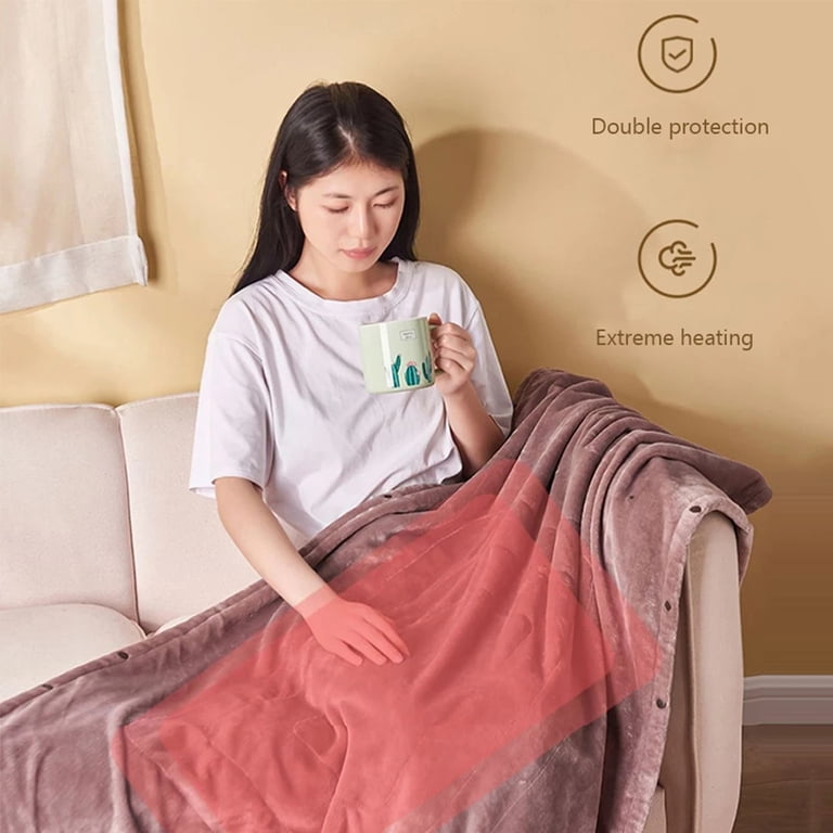 Nyidpsz USB Heated Blanket Fast Heating Warm Blankets Soft Flannel Heated  Blanket Electric Throw with 3 Heating Levels 10W for Bed Home Office  Machine Washable(160*80cm) - Walmart.com