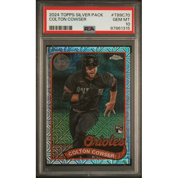 Graded 2024 Topps Silver Pack Colton Cowser #T89C70 Rookie RC Baseball Card PSA 10 Gem Mint