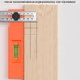thumbnail image 5 of Multi Angled Marking Ruler Adjustable Positioning Scribing Protractor Tool Foldable Depth Measuring Ruler Woodworking, 5 of 8