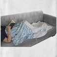thumbnail image 6 of Mandala Soft Flannel Fleece Throw Blanket, Wedding Invitation Card Theme Lace Mandala and Place for Text Art Print, Cozy Plush for Indoor and Outdoor Use, 60" x 80", Sky Blue Pale Blue, by Ambesonne, 6 of 6