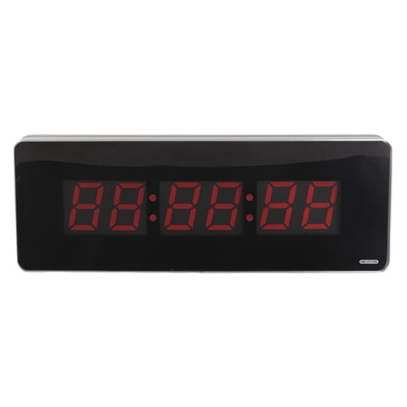 NFTIGB 14.2 Modern LED Digital Wall Clock Aluminum Alloy Frame for Office Living Room Bedroom, Hour Minute Second Display, 14.2 inches / 36 cm Silver