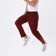 thumbnail image 4 of Pantalones deportivos Rapoo para hombre, color rojo vino, 3XL, 4 of 6