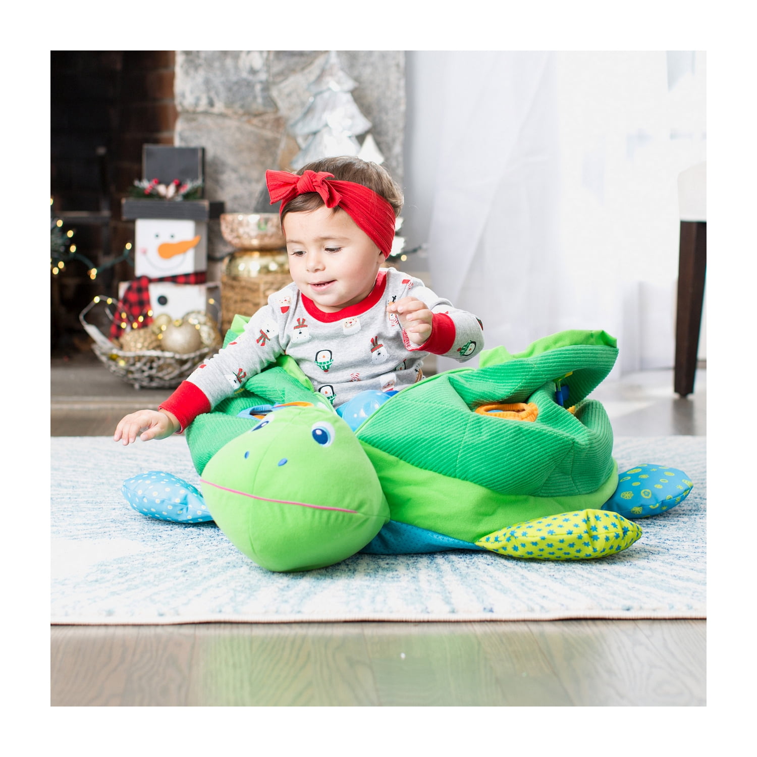 Turtle Ball Pit with Melissa & Doug Wooden Table & Chairs 3-Piece Set