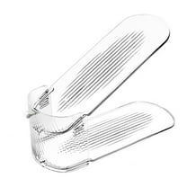 Miogawg Shoe Slots Organizer, Adjustable Level Shoe Stacker Holder Storage, Space Saving Sneakers Display Tray Rack For Closet (Transparent)