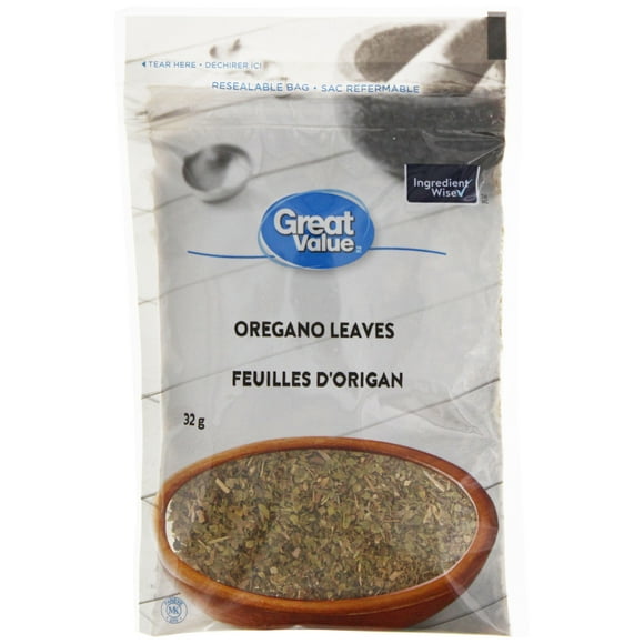 Feuilles d’origan Great Value 32&nbsp;g