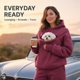 thumbnail image 4 of Unisex Pet Pouch Hoodie, Oversized Kangaroo Pocket Pullover Sweatshirt for Small Cats and Dogs, Cozy Loungewear Carrier Sweater, 4 of 6